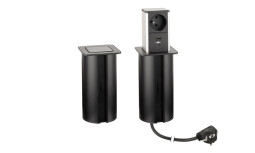 Elektrická zásuvka PowerUp 2x230V 2xUSB A+C černá 